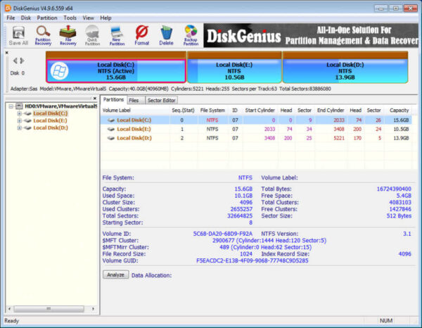 DiskGenius 5.4.6 - Image 3